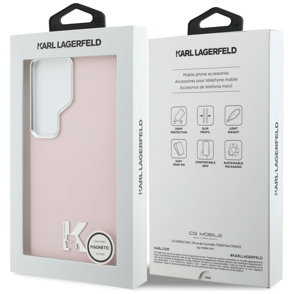 Futrola MagSafe za Samsung Galaxy S26 Ultra S948, Karl Lagerfeld, Karl Head Logo, Roze