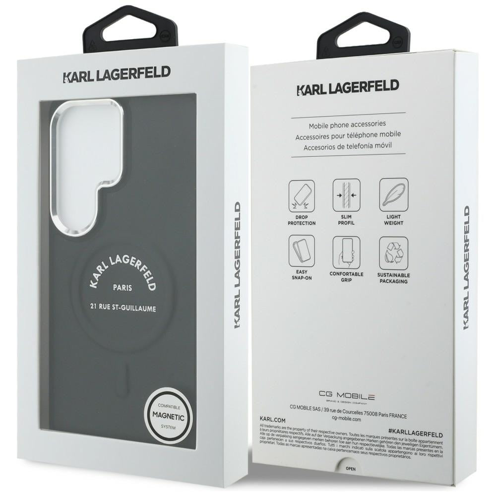 Futrola MagSafe za Samsung Galaxy S26 Ultra S948, Karl Lagerfeld, Karl RSG Logo, Crna