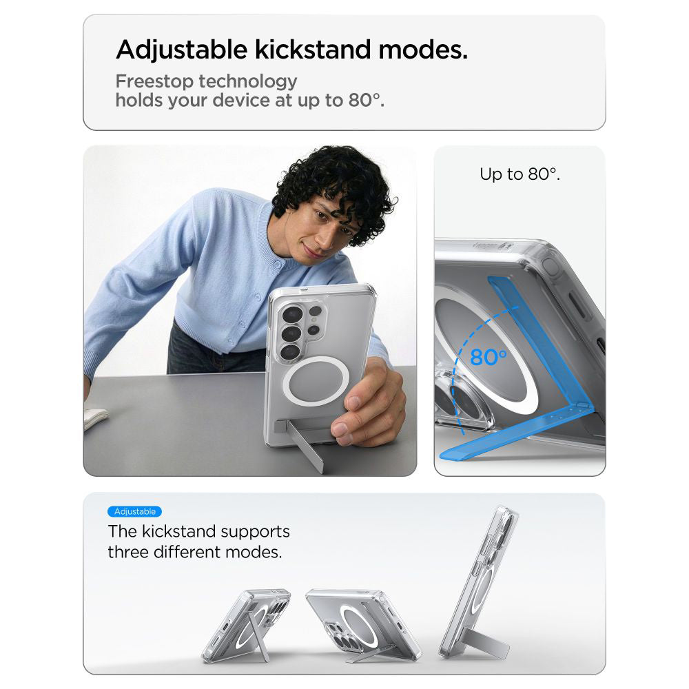 Futrola MagSafe za Samsung Galaxy S26 Ultra S948, Spigen, Ultra Hybrid S, Transparent Bela ACS11032