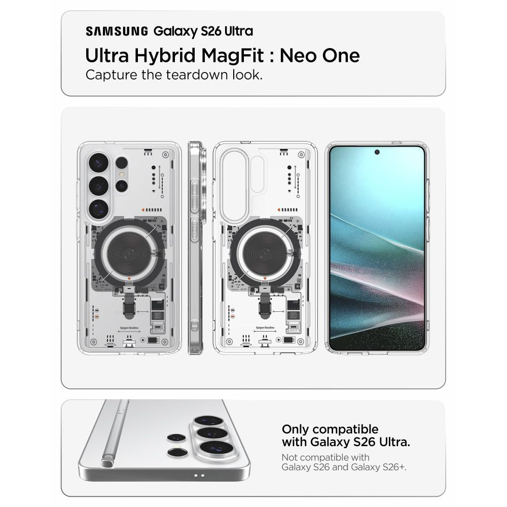 Husa MagSafe za Samsung Galaxy S26 Ultra S948, Spigen, Ultra Hybrid Neo One, Transparentna ACS11206