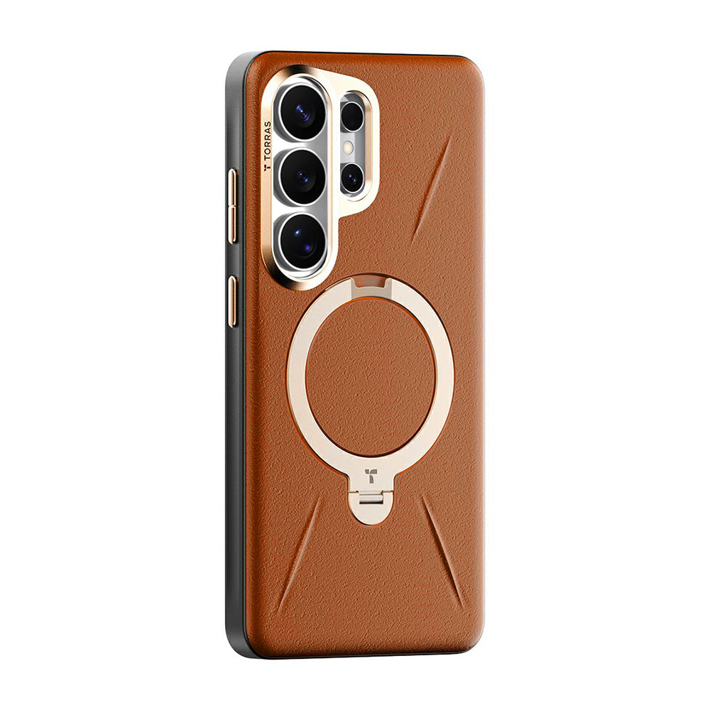 MagSafe futrola za Samsung Galaxy S26 Ultra S948, Torras, QPRO Leather, Braon