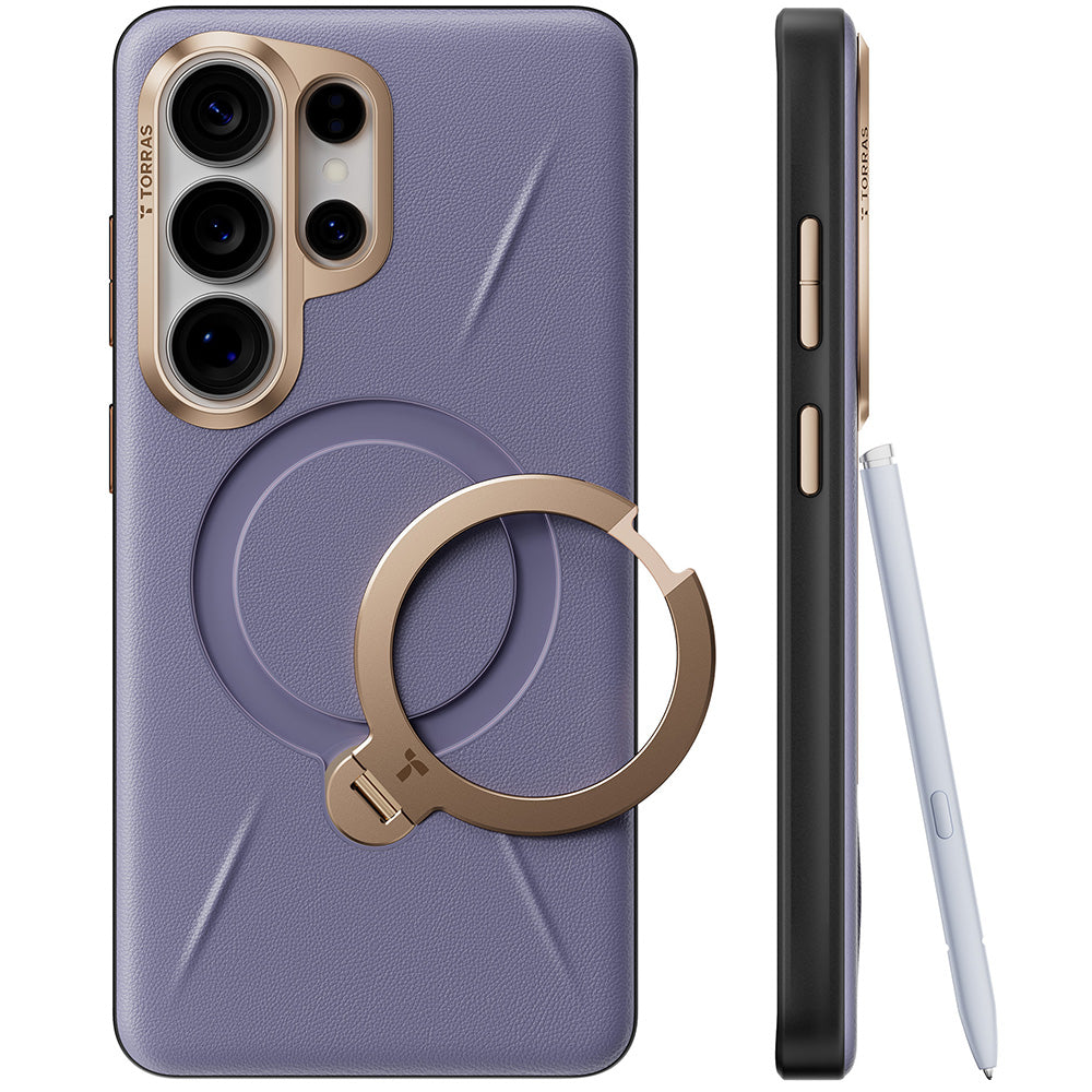 Futrola MagSafe za Samsung Galaxy S26 Ultra S948, Torras, QPRO Leather, Ljubičasta