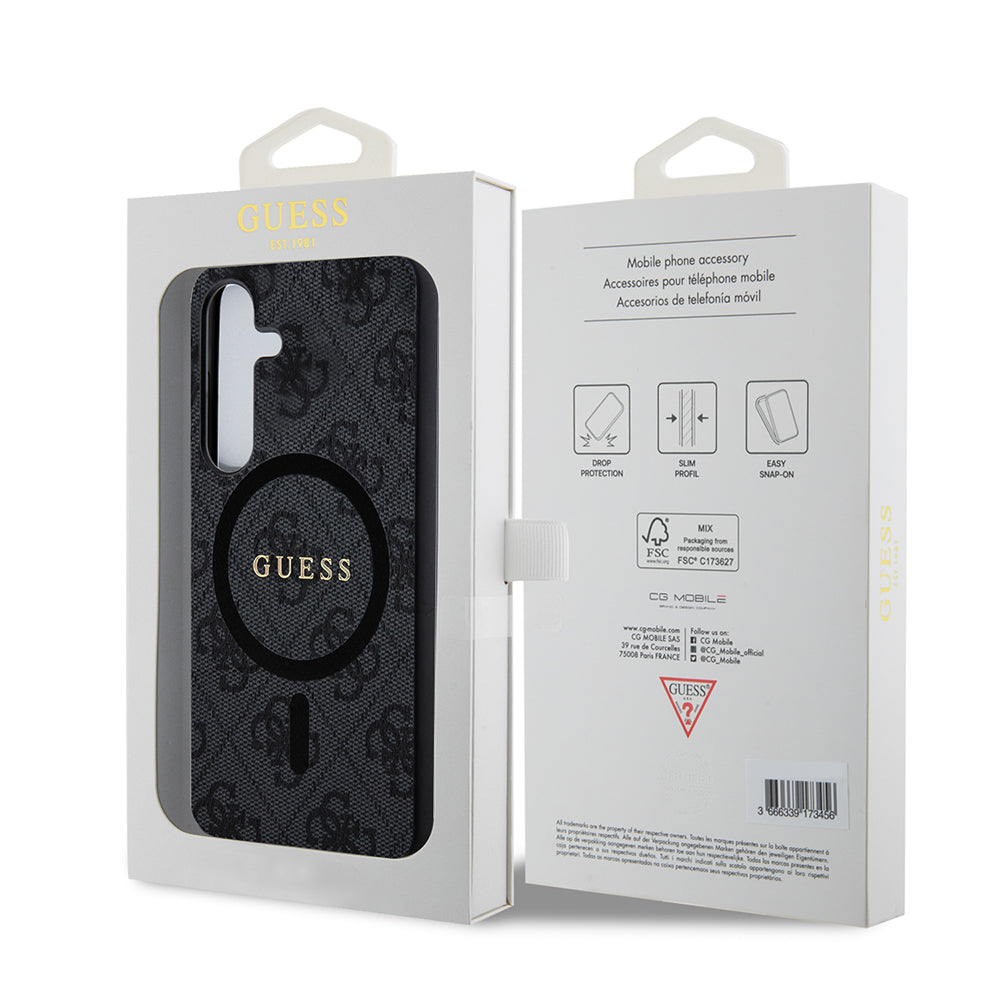 Futrola MagSafe za Samsung Galaxy Z Flip7 F766, Guess, 4G Collection, Crna