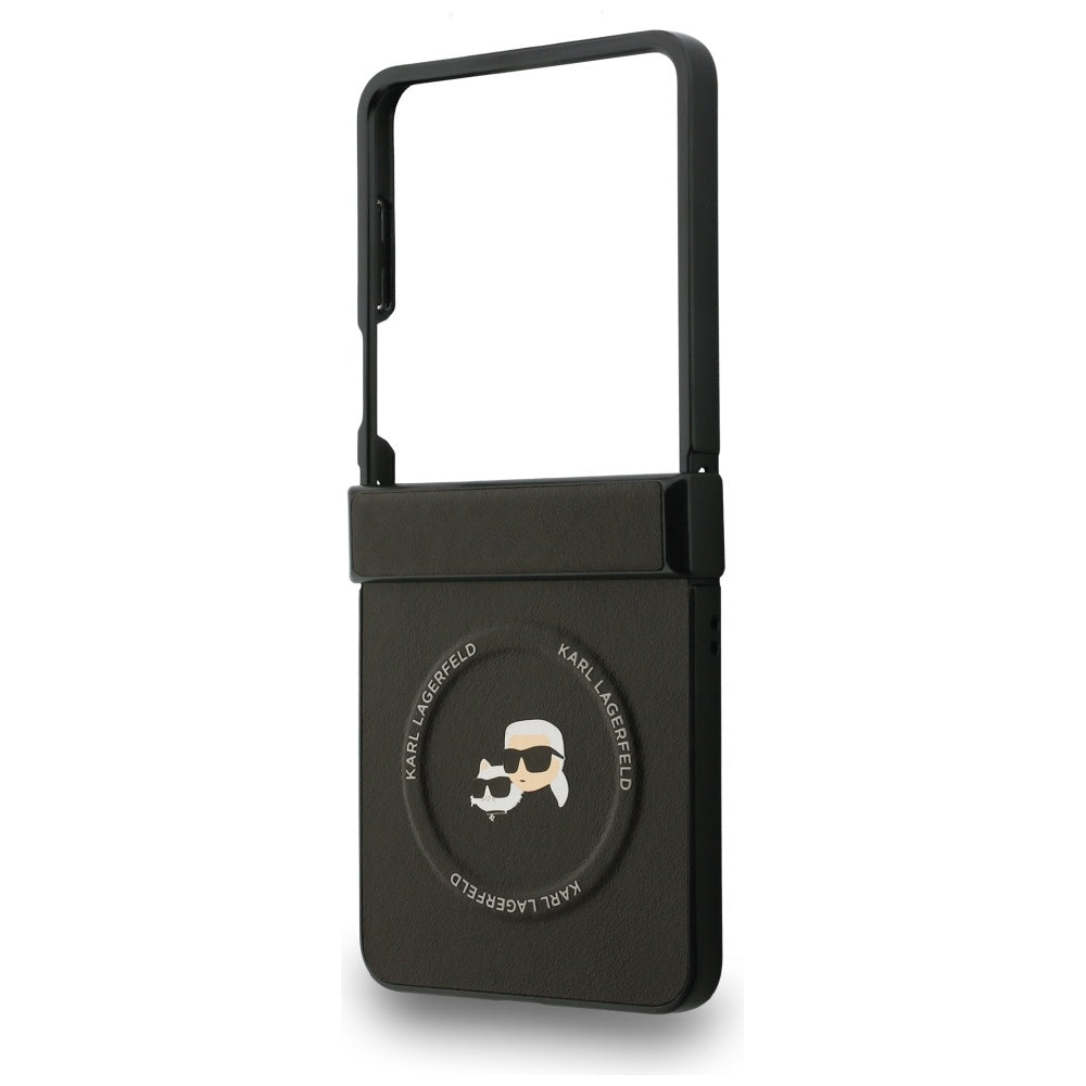 Futrola MagSafe za Samsung Galaxy Z Flip7 F766, Karl Lagerfeld, Karl & Choupette Pins, Crna