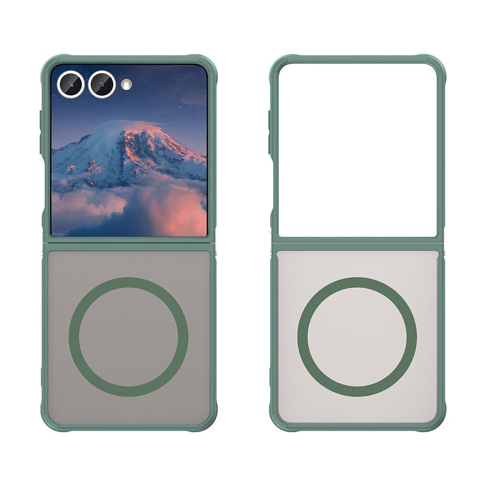 MagSafe futrola za Samsung Galaxy Z Flip7 F766, Techsuit, HaloFrost II, Zelena