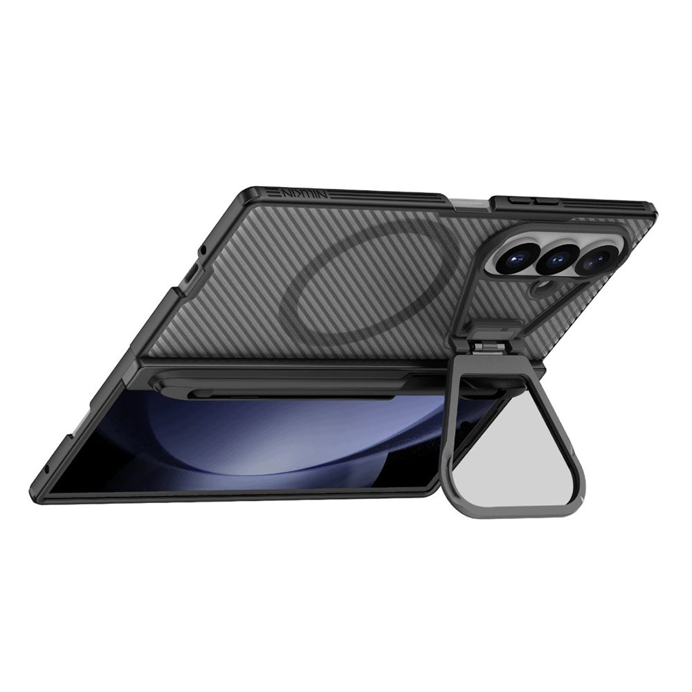 MagSafe futrola za Samsung Galaxy Z Fold8 Ultra F976, Nillkin, CamShield Pro sa providnim poklopcem za sočivo i držačem za S-Pen, Crna Providna