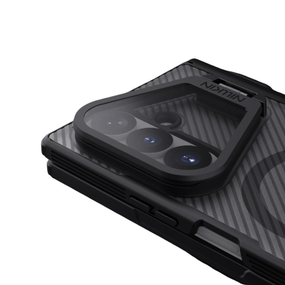 MagSafe futrola za Samsung Galaxy Z Fold8 Ultra F976, Nillkin, CamShield Pro sa providnim poklopcem za sočivo i držačem za S-Pen, Crna Providna