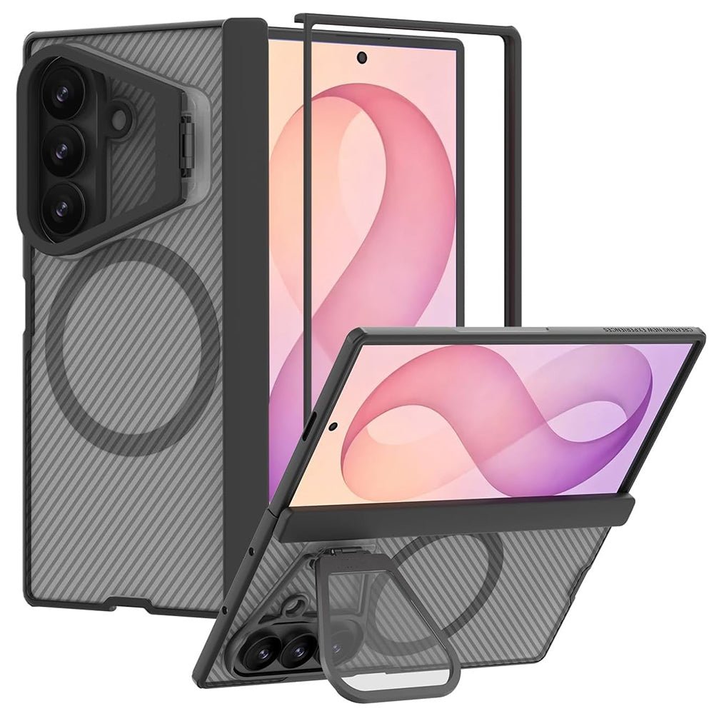 MagSafe futrola za Samsung Galaxy Z Fold8 Ultra F976, Nillkin, CamShield Pro sa providnim poklopcem za objektiv, crna providna