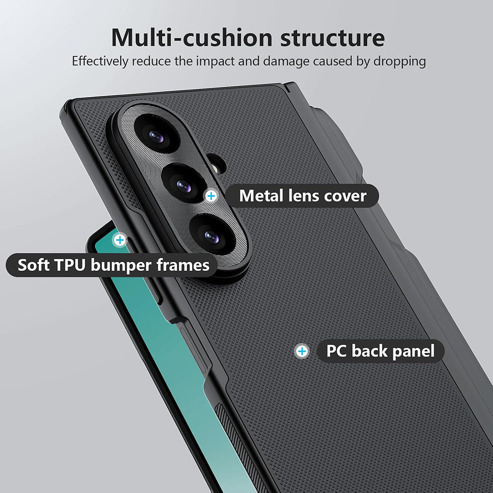 MagSafe futrola za Samsung Galaxy Z Fold8 Ultra F976, Nillkin, Super Frosted Shield sa držačem za olovku, Crna