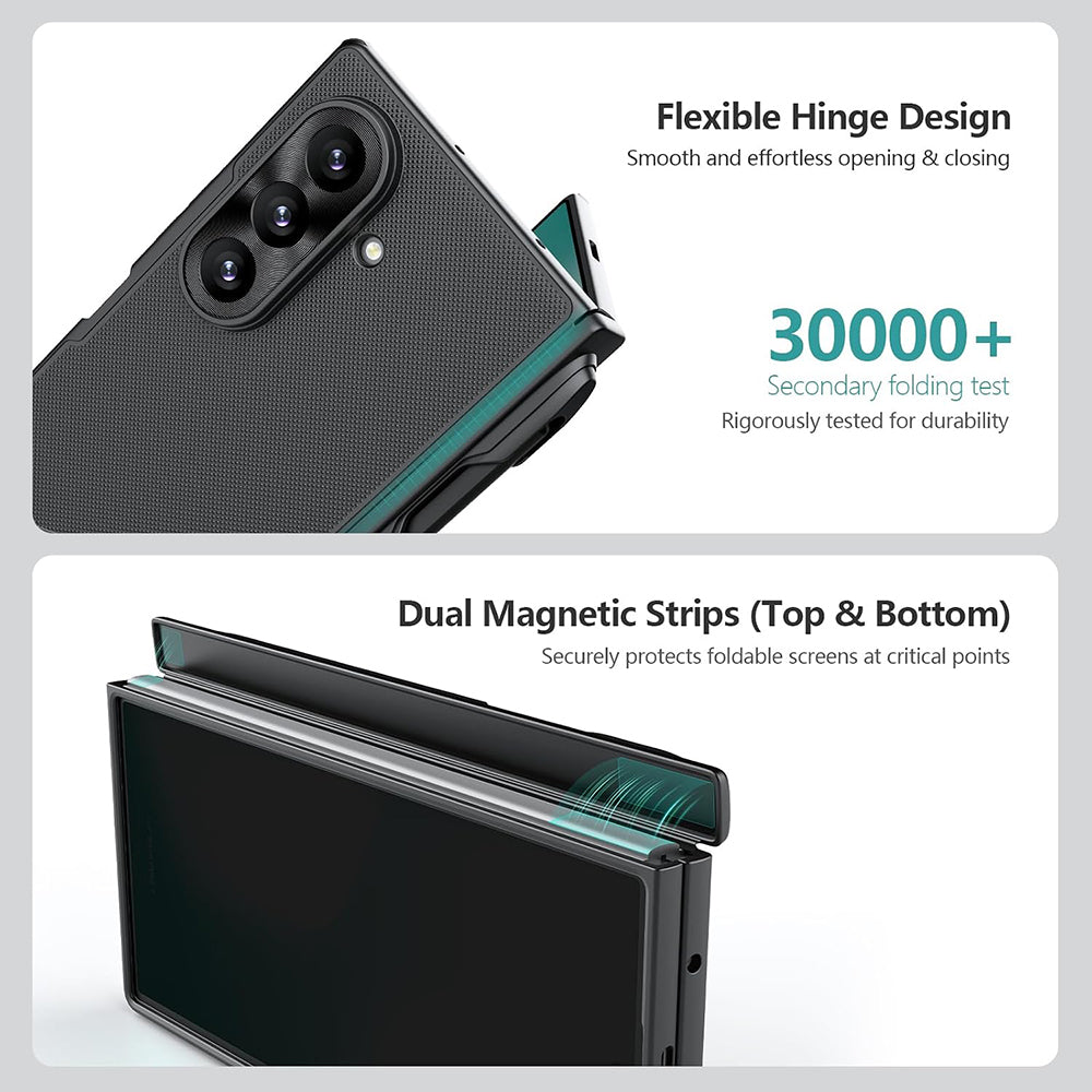 MagSafe futrola za Samsung Galaxy Z Fold8 Ultra F976, Nillkin, Super Frosted Shield sa držačem za olovku, Crna