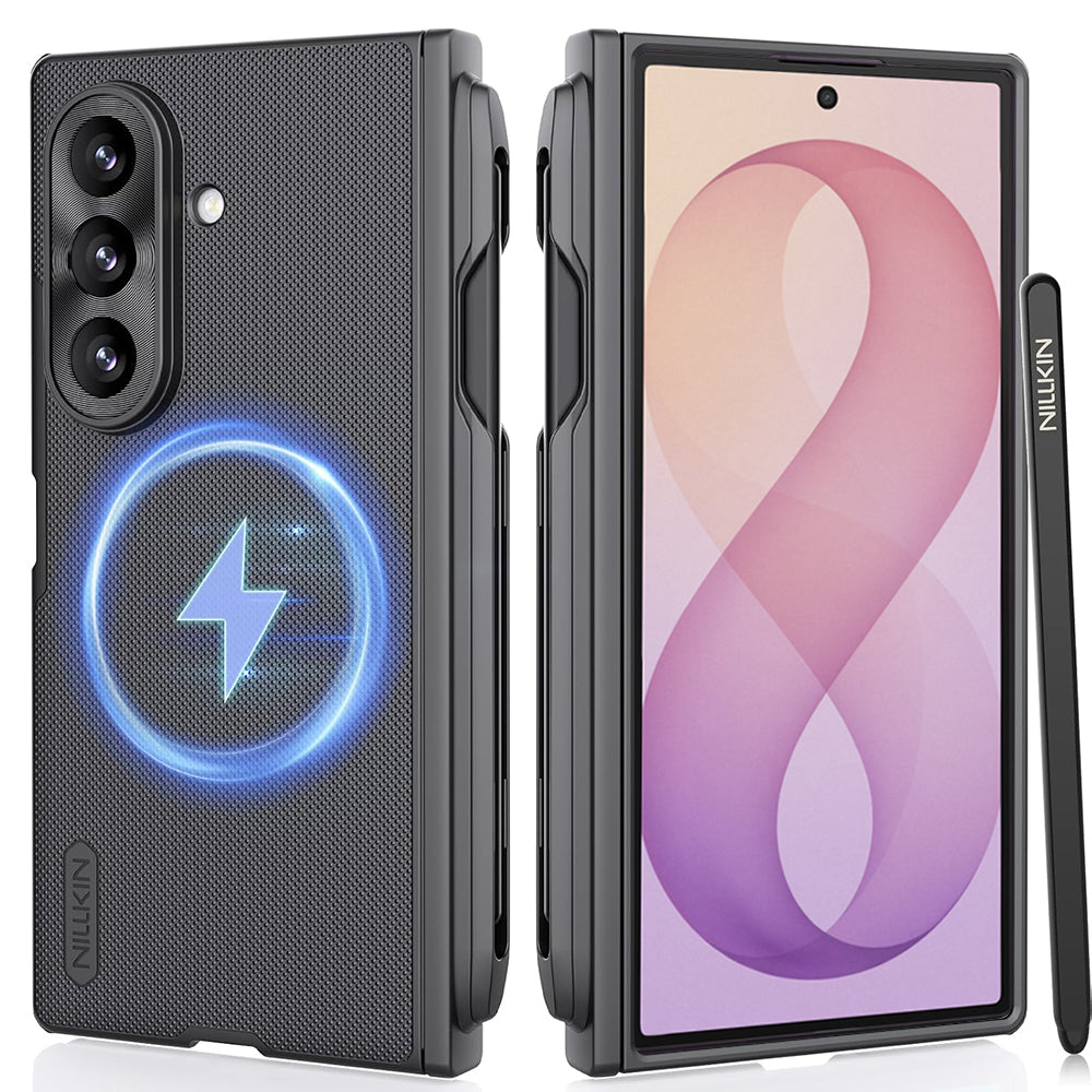 MagSafe futrola za Samsung Galaxy Z Fold8 Ultra F976, Nillkin, Super Frosted Shield sa držačem za olovku, Crna