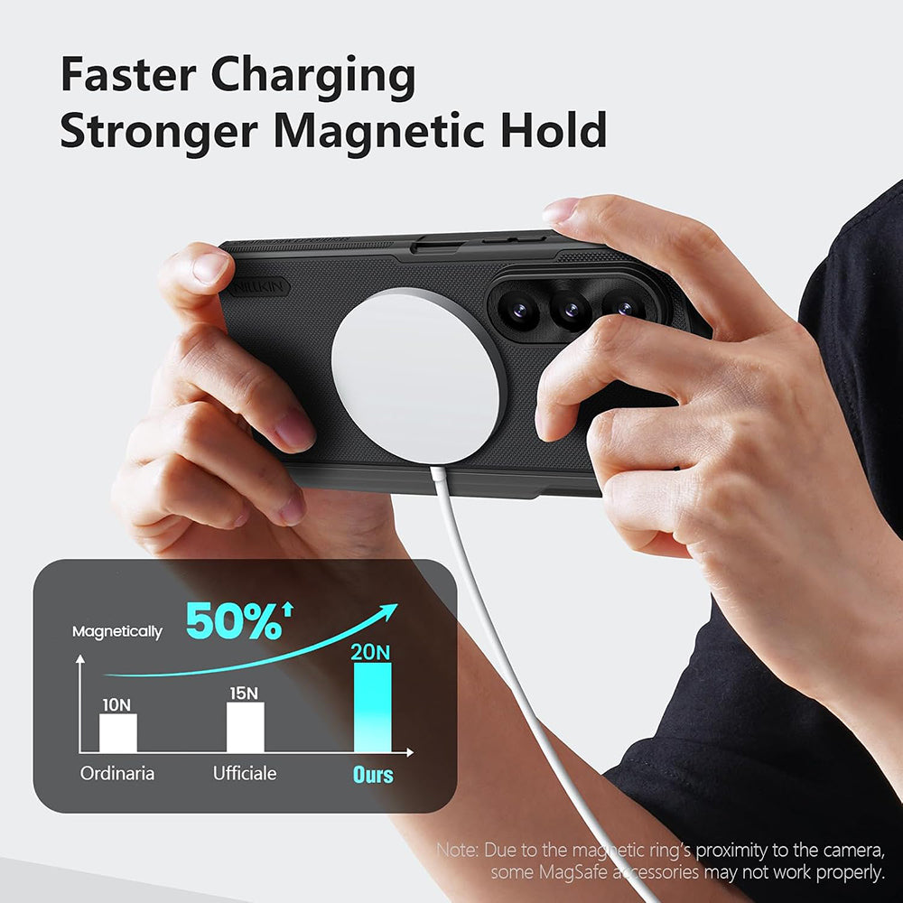 MagSafe futrola za Samsung Galaxy Z Fold8 Ultra F976, Nillkin, Super Frosted Shield sa držačem za olovku, Crna