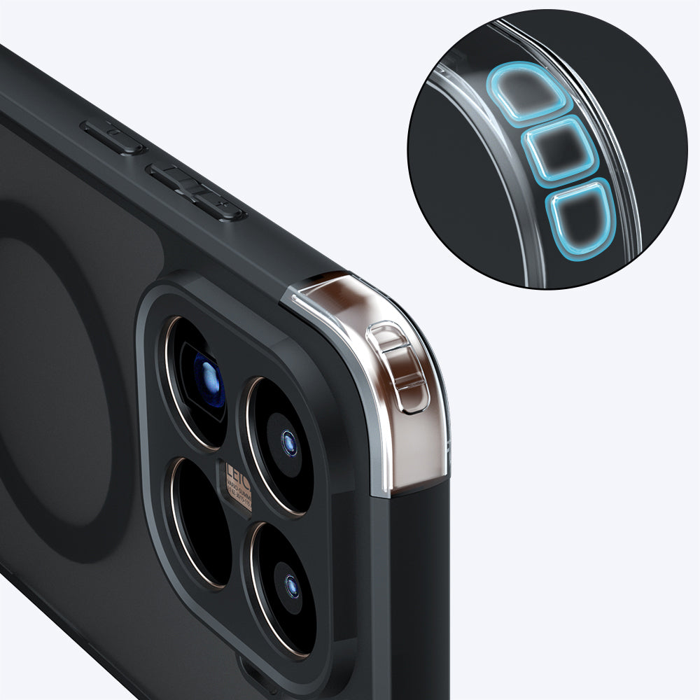 Futrola MagSafe za Xiaomi 15T Pro, Techsuit, PureFrost, Satensko Crna
