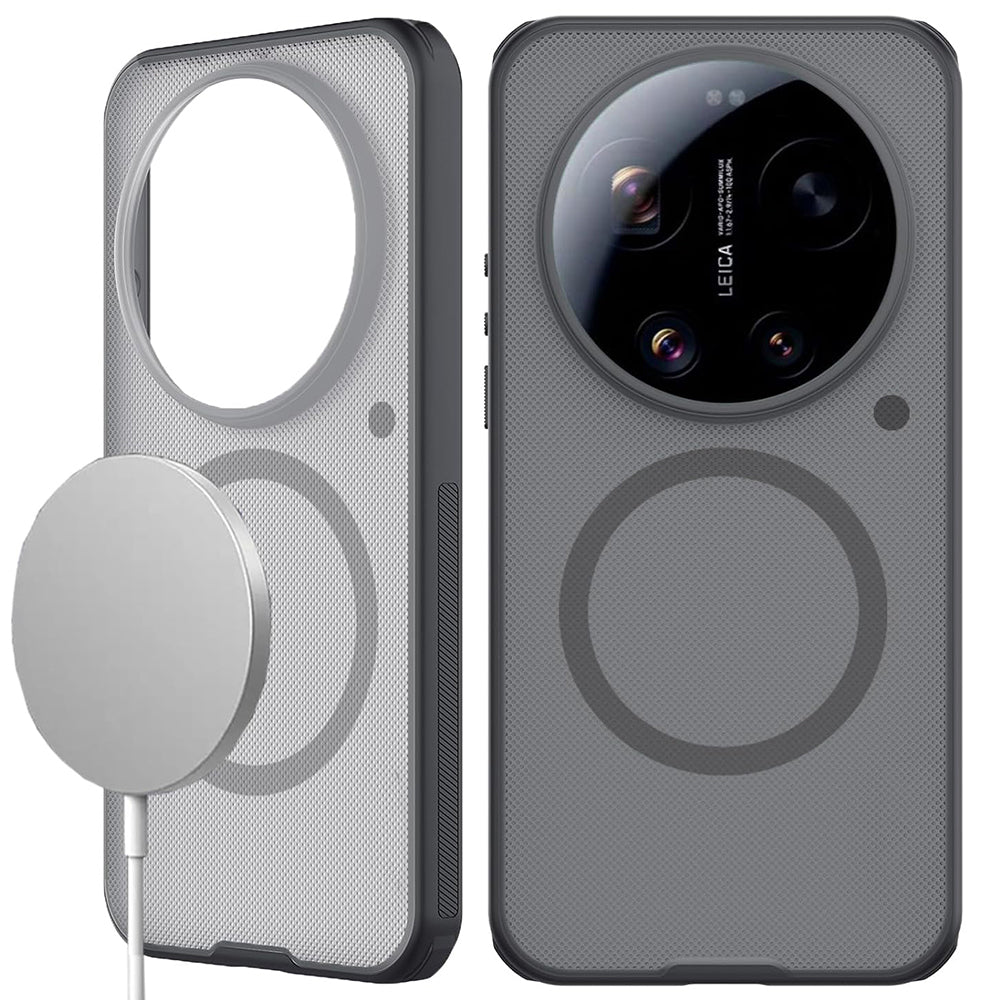 MagSafe futrola za Xiaomi 17 Ultra, Nillkin, Super Shield Pro, Crna Providna Satenska