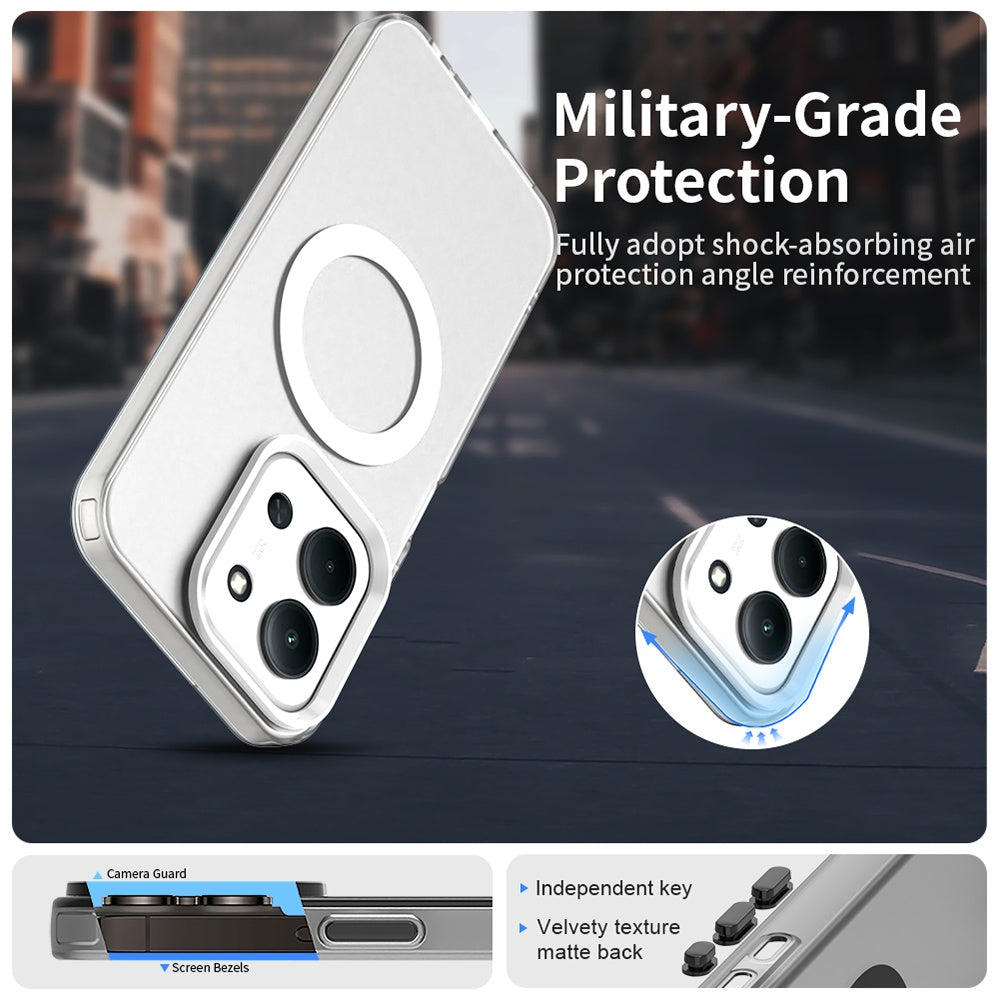 MagSafe futrola za Xiaomi Poco C85 4G / Redmi 15C 5G / 15C 4G, Techsuit, CandyCase, Bela