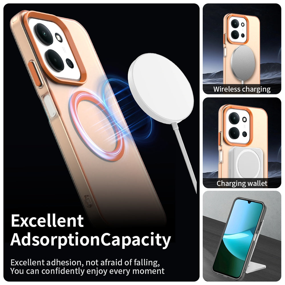 MagSafe futrola za Xiaomi Poco C85 4G / Redmi 15C 5G / 15C 4G, Techsuit, CandyCase, Narandžasta