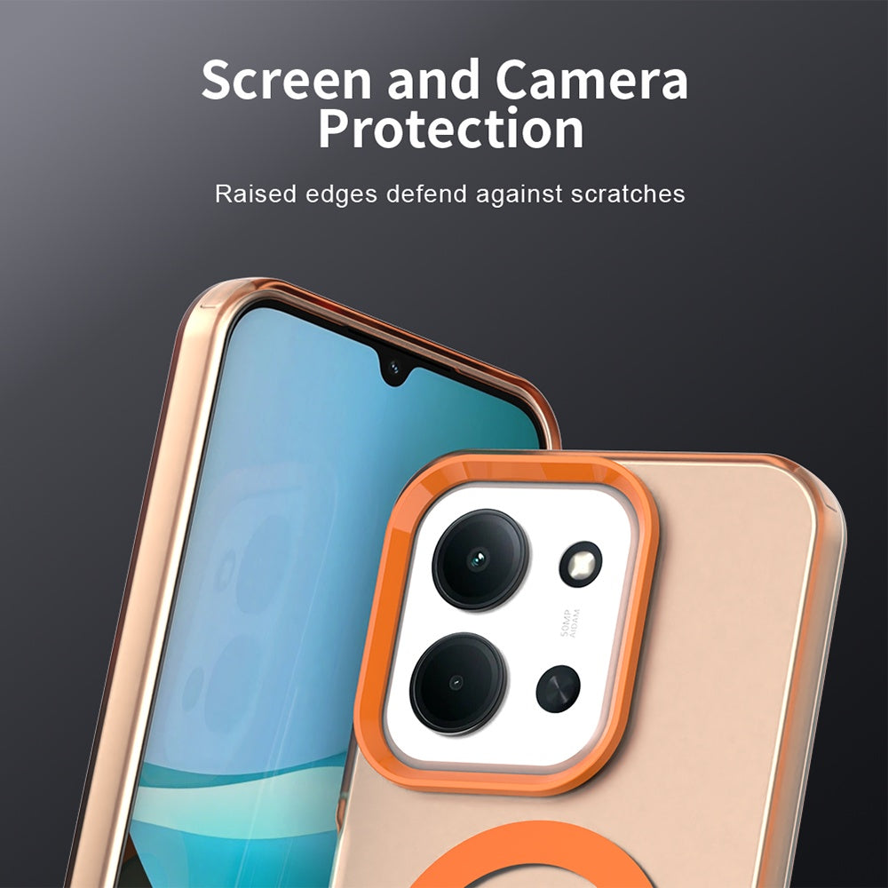 MagSafe futrola za Xiaomi Poco C85 4G / Redmi 15C 5G / 15C 4G, Techsuit, CandyCase, Narandžasta