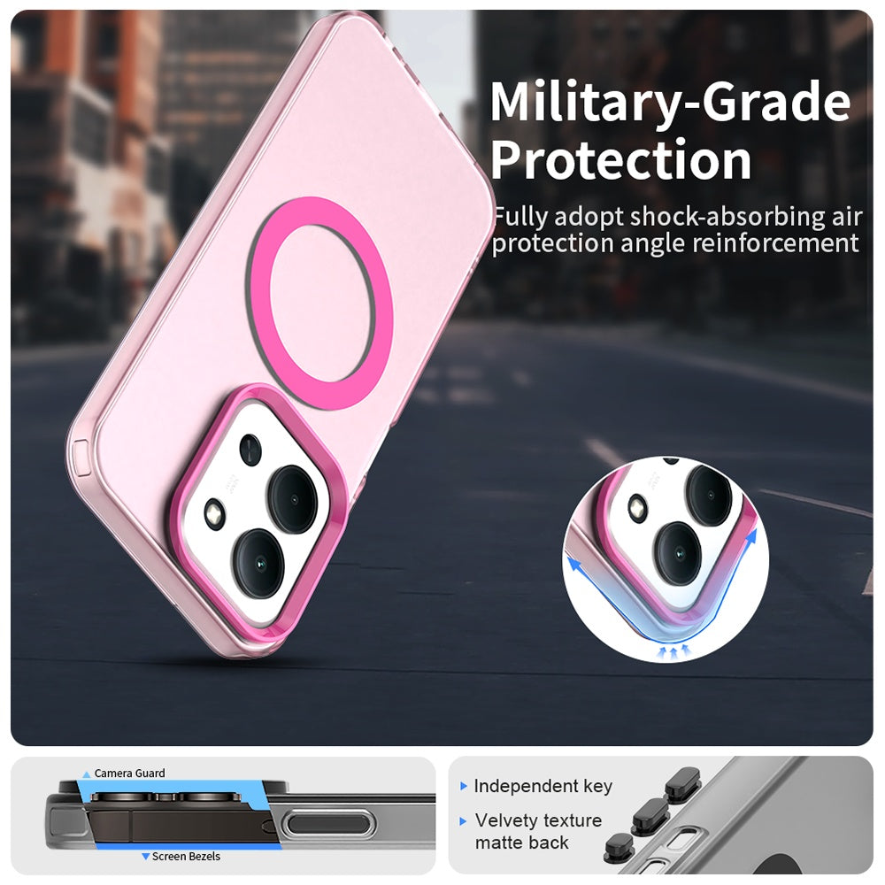 MagSafe futrola za Xiaomi Poco C85 4G / Redmi 15C 5G / 15C 4G, Techsuit, CandyCase, Roze