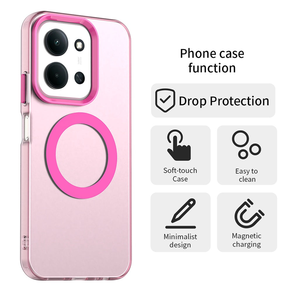 MagSafe futrola za Xiaomi Poco C85 4G / Redmi 15C 5G / 15C 4G, Techsuit, CandyCase, Roze