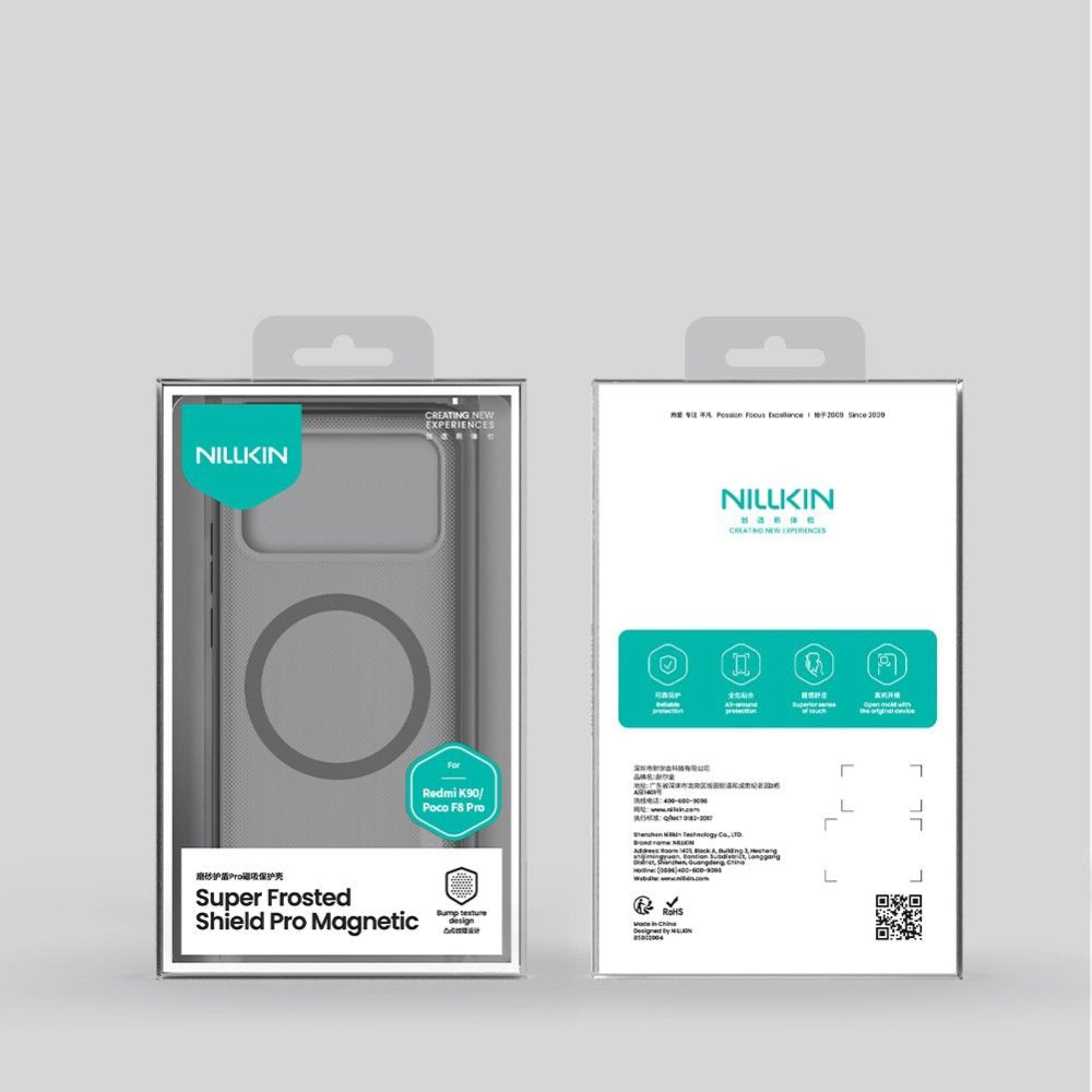 MagSafe futrola za Xiaomi Poco F8 Pro, Nillkin, Super Shield Pro, Crna Providna Satenska