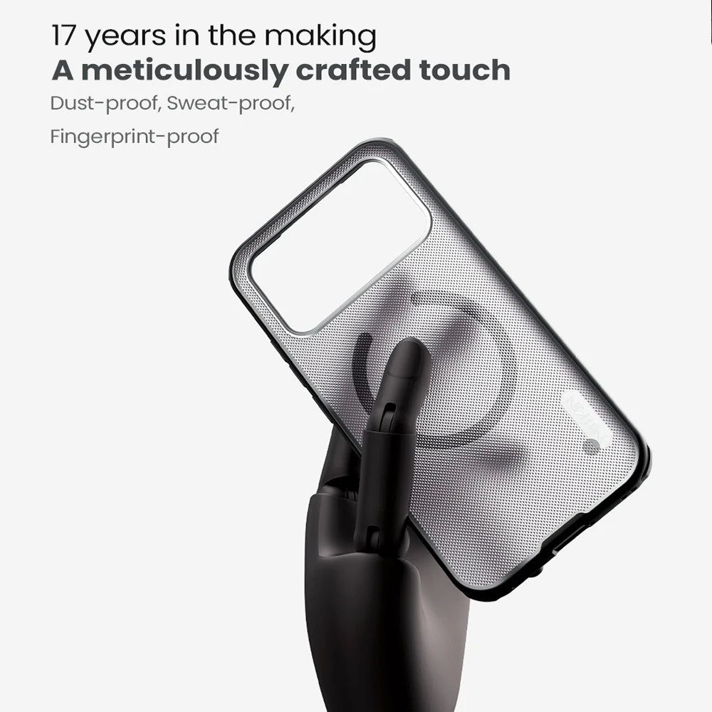 MagSafe futrola za Xiaomi Poco F8 Ultra, Nillkin, Super Shield Pro, Crna Providna Satenska