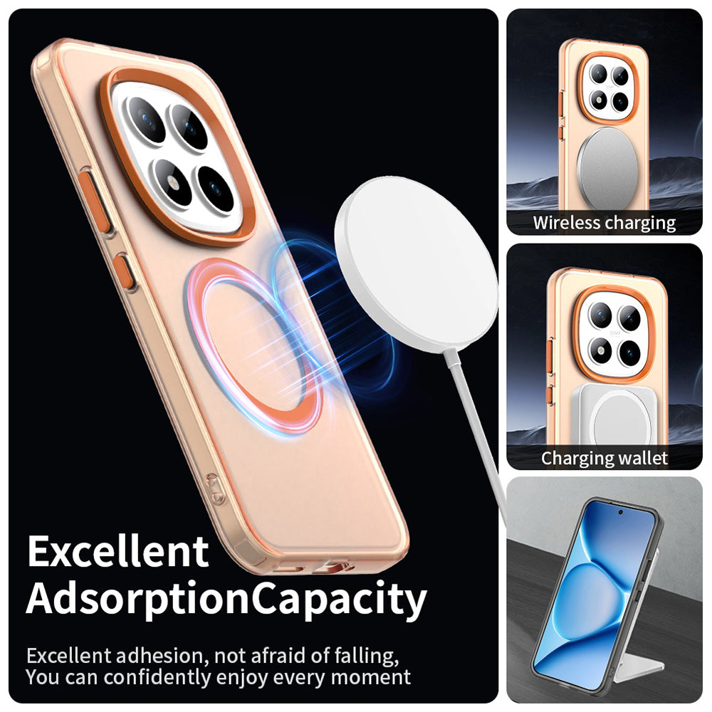 Futrola MagSafe za Xiaomi Poco M8 Pro / Redmi Note 15 Pro+ 5G, Techsuit, CandyCase, Narandžasta