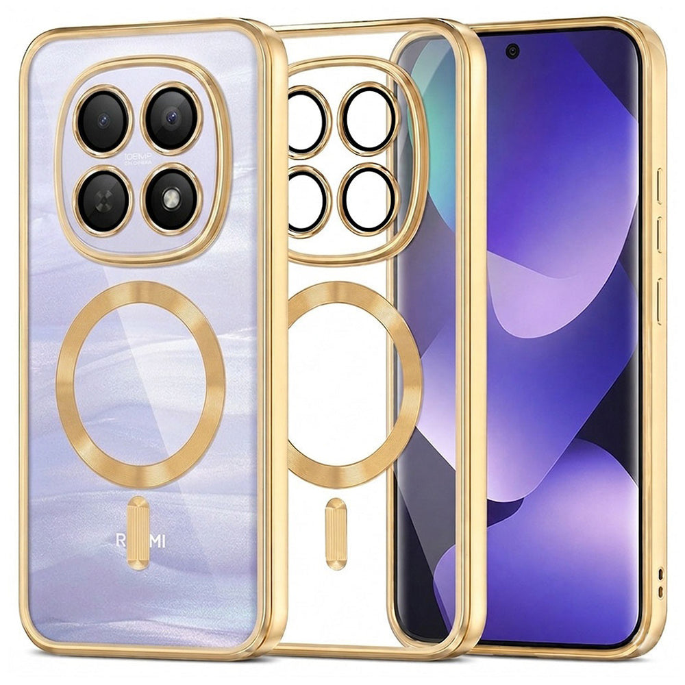 MagSafe futrola za Xiaomi Poco M8 / Redmi Note 15 5G / Note 15 4G, Techsuit, Luxury Crystal, Zlatna