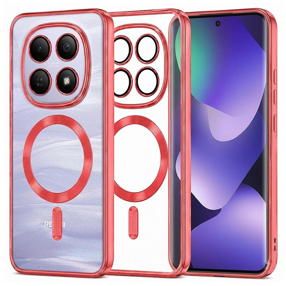 MagSafe futrola za Xiaomi Poco M8 / Redmi Note 15 5G / Note 15 4G, Techsuit, Luxury Crystal, Crvena