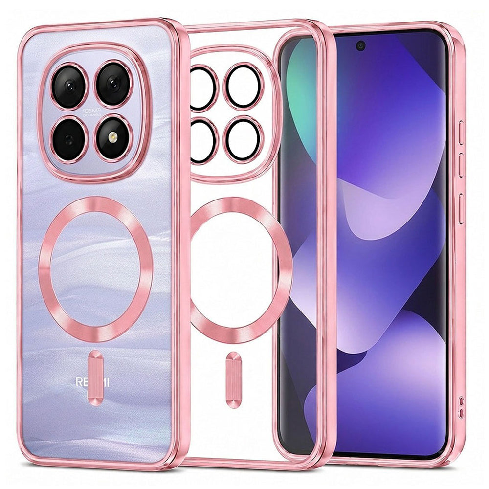 MagSafe futrola za Xiaomi Poco M8 / Redmi Note 15 5G / Note 15 4G, Techsuit, Luxury Crystal, Roze