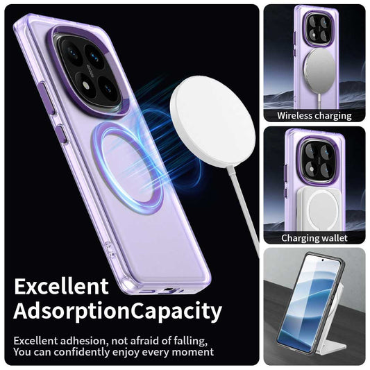 MagSafe futrola za Xiaomi Poco X7 / Redmi Note 14 Pro 5G, Techsuit, CandyCase, Ljubičasta