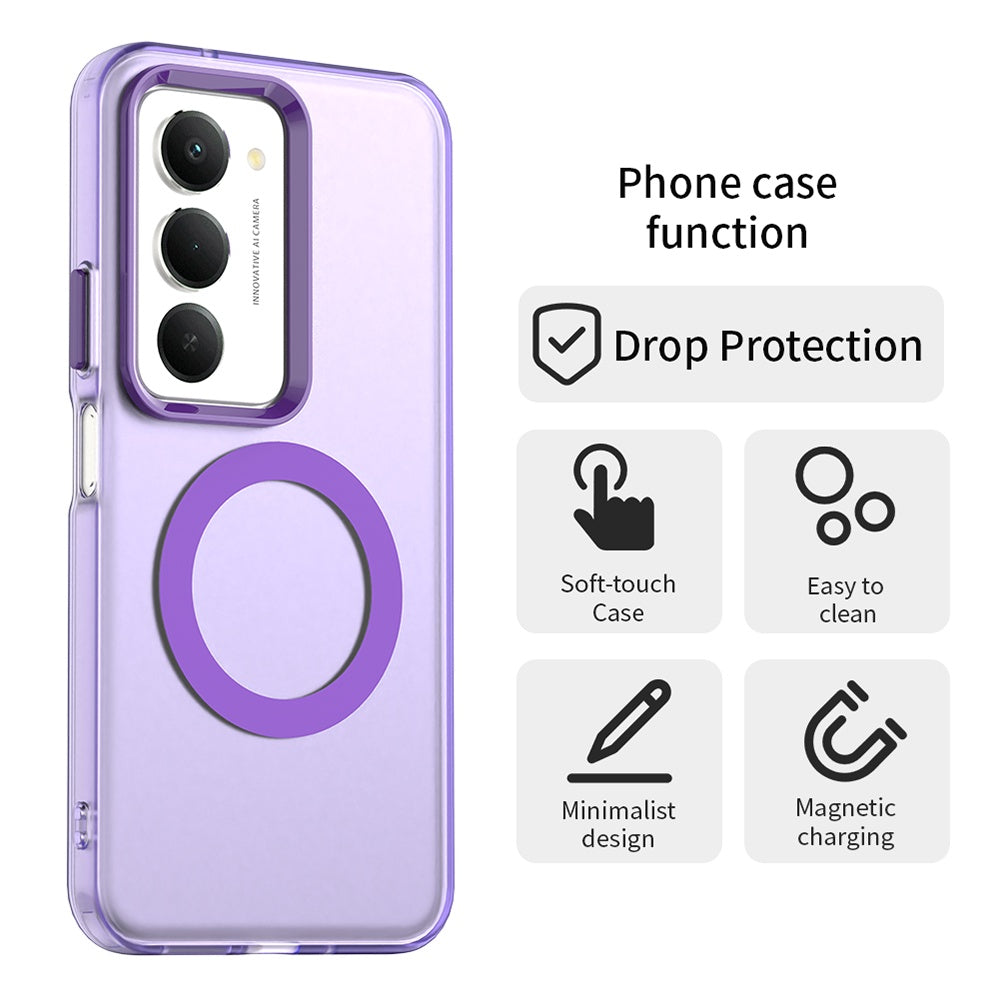 Futrola MagSafe za Xiaomi Redmi 15 5G / 15 4G, Techsuit, CandyCase, Ljubičasta