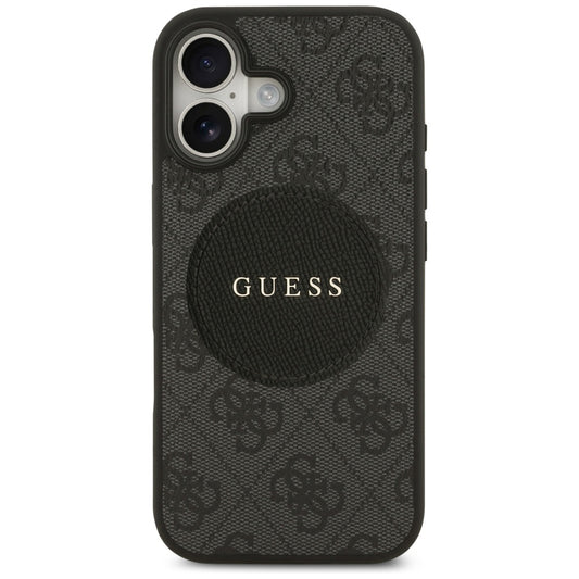 Futrola MagSafe za Apple iPhone 17, Guess, 4G Circle Classic Logo, Crna