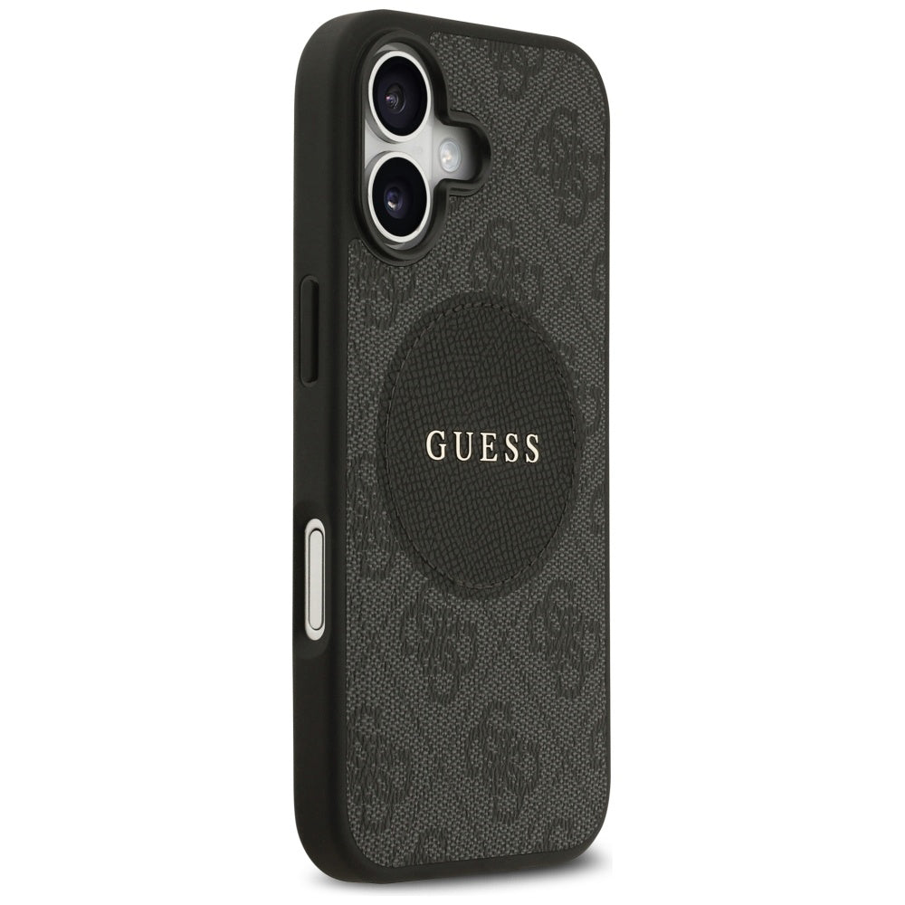 Futrola MagSafe za Apple iPhone 17, Guess, 4G Circle Classic Logo, Crna