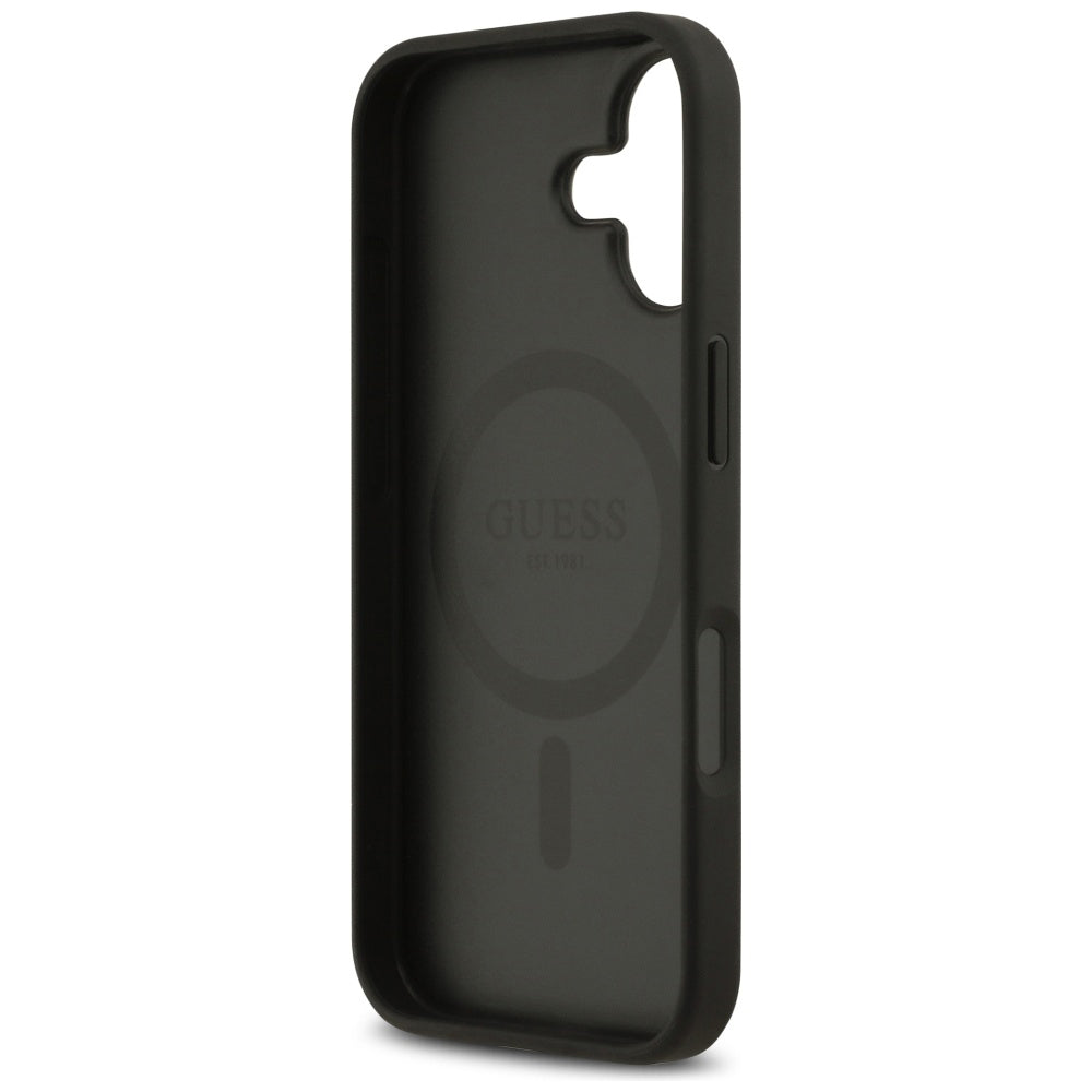 Futrola MagSafe za Apple iPhone 17, Guess, 4G Circle Classic Logo, Crna