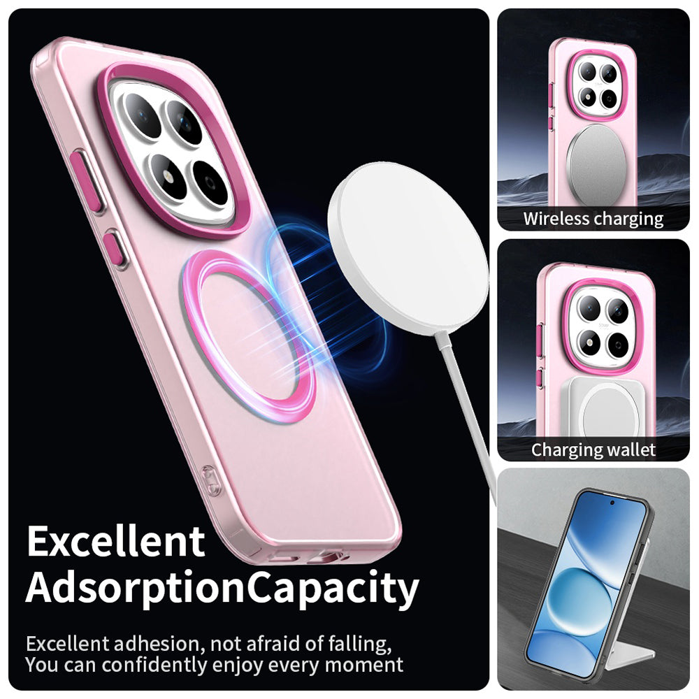 Futrola MagSafe za Xiaomi Redmi Note 15 Pro 5G, Techsuit, CandyCase, Roze