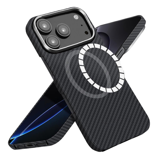Futrola MagSafe za Apple iPhone 17 Pro Max, Techsuit, Aramid Fiber, Crna