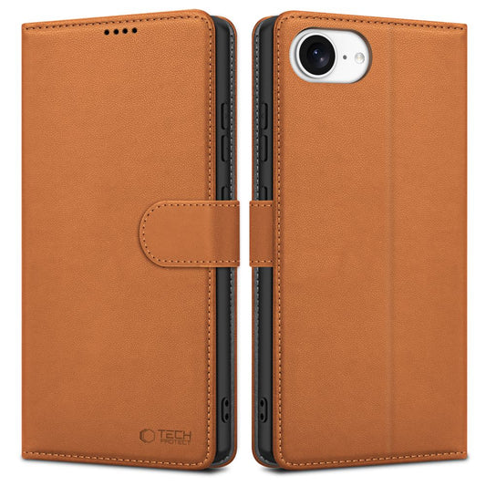 Futrola za Apple iPhone 16e, Tech-Protect, Wallet, Braon