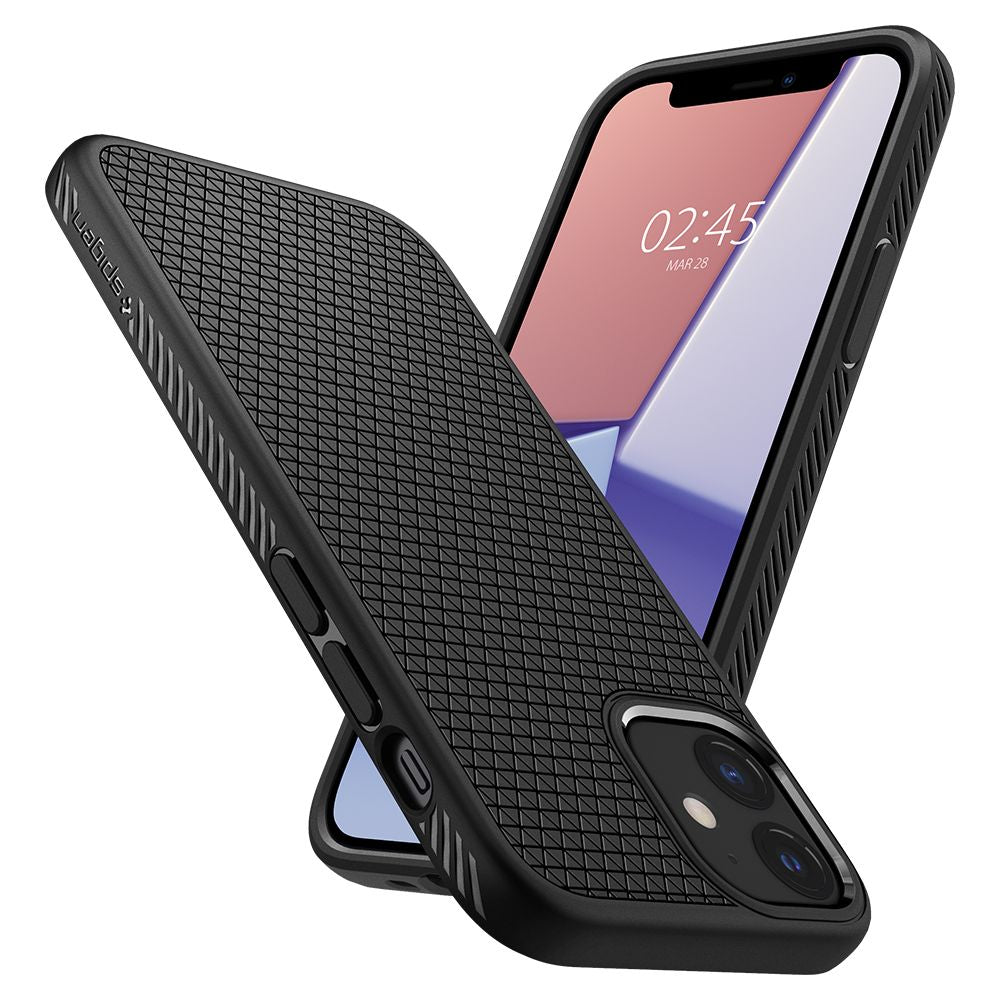 Futrola za Apple iPhone 12 / 12 Pro, Spigen, Liquid Air, Crna