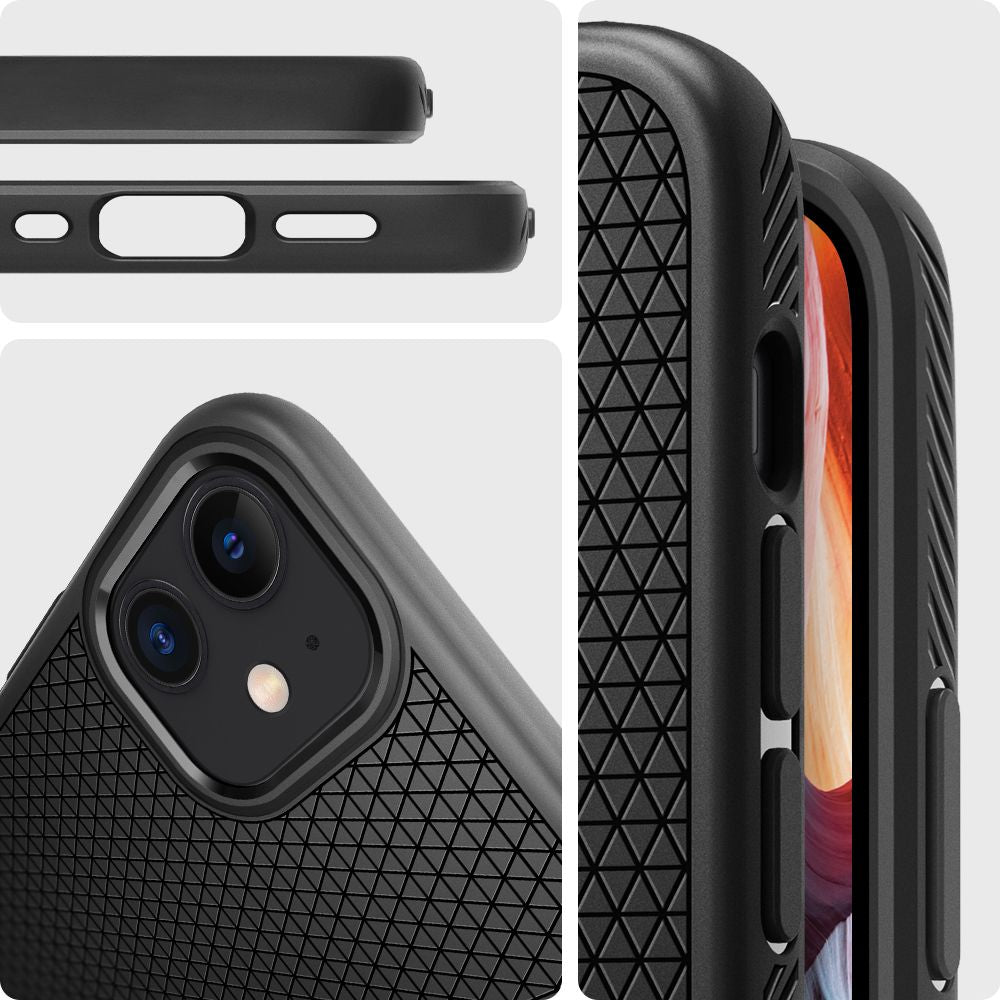 Futrola za Apple iPhone 12 / 12 Pro, Spigen, Liquid Air, Crna