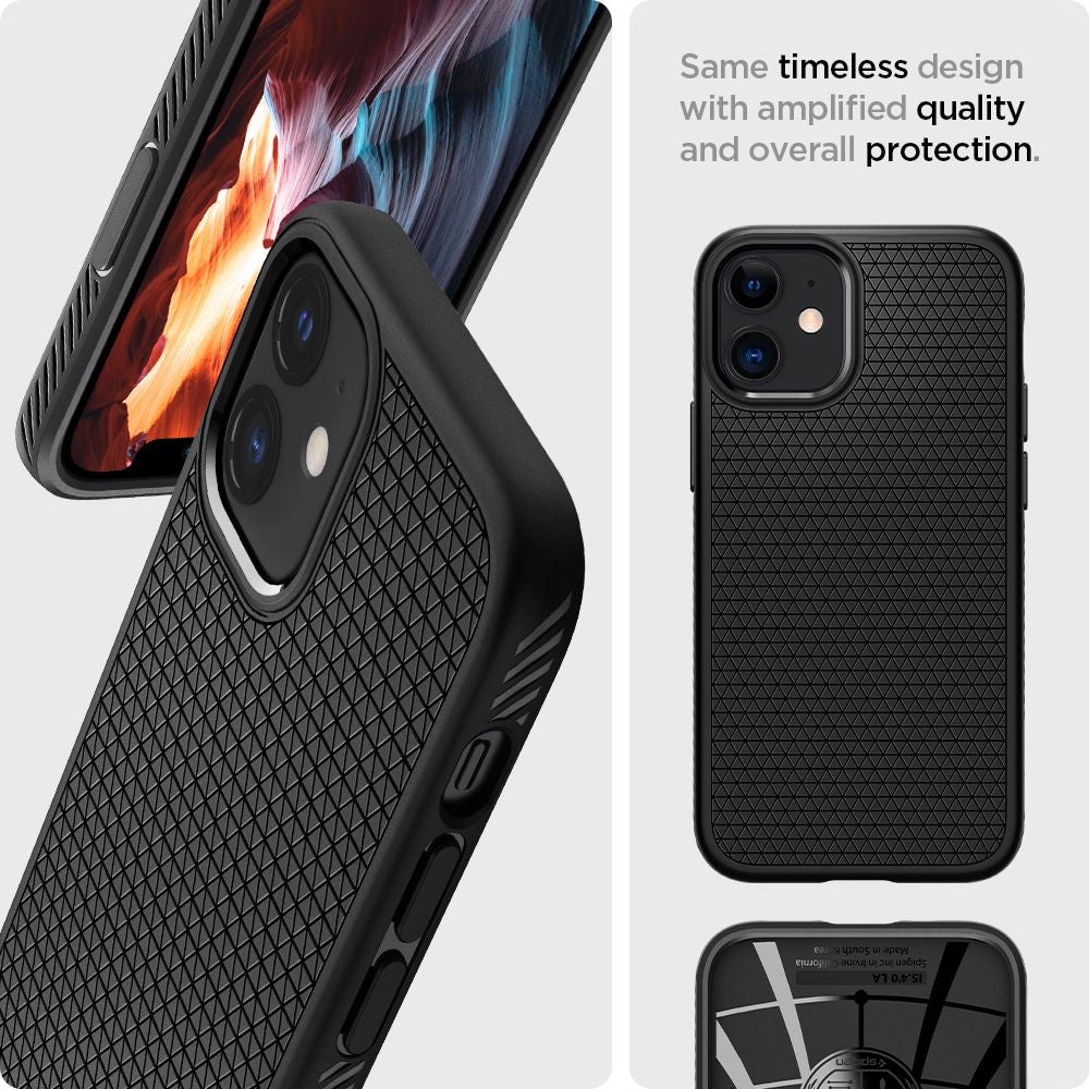 Futrola za Apple iPhone 12 / 12 Pro, Spigen, Liquid Air, Crna