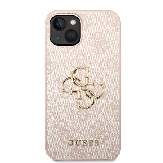 Futrola za Apple iPhone 14, Guess, 4G Metal Logo, Roze