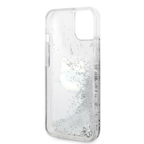 Futrola za Apple iPhone 14 Plus, Karl Lagerfeld, Glitter Choupette's Head, Srebrna