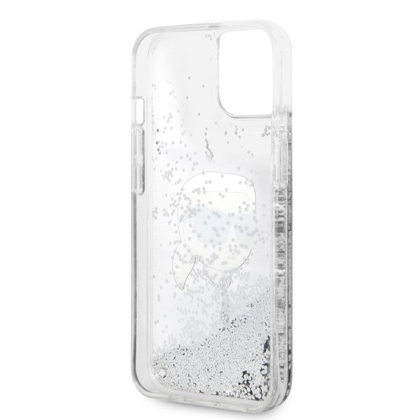 Futrola za Apple iPhone 14 Plus, Karl Lagerfeld, Glitter Karl's Head, Srebrna