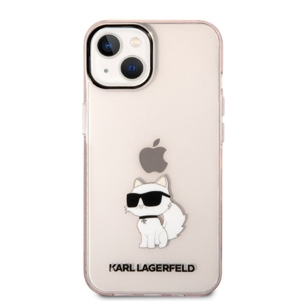 Futrola za Apple iPhone 14 Plus, Karl Lagerfeld, Ikonik Choupette, Roze