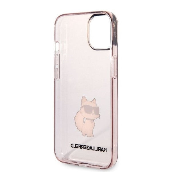 Futrola za Apple iPhone 14 Plus, Karl Lagerfeld, Ikonik Choupette, Roze