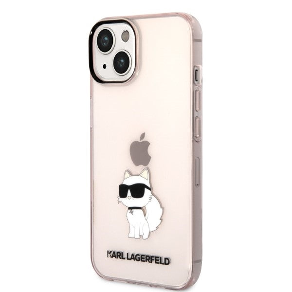 Futrola za Apple iPhone 14 Plus, Karl Lagerfeld, Ikonik Choupette, Roze