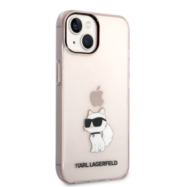 Futrola za Apple iPhone 14 Plus, Karl Lagerfeld, Ikonik Choupette, Roze