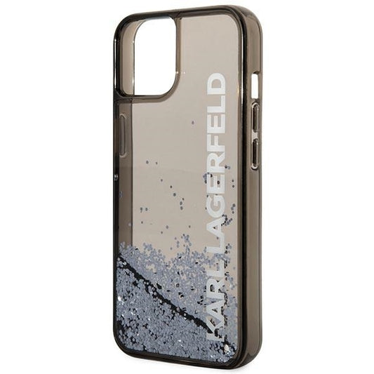 Futrola za Apple iPhone 14 Plus, Karl Lagerfeld, Liquid Glitter KL Logo, Crna