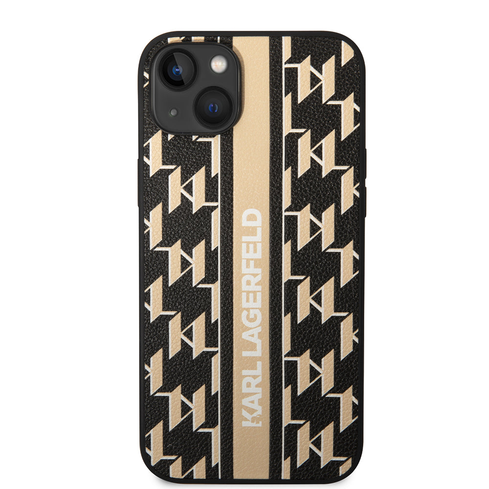 Futrola za Apple iPhone 14 Plus, Karl Lagerfeld, Monogram Stripe, Braon