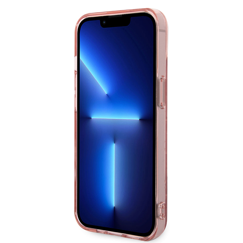 Futrola za Apple iPhone 14 Plus, Karl Lagerfeld, Monogram Stripe, Roze